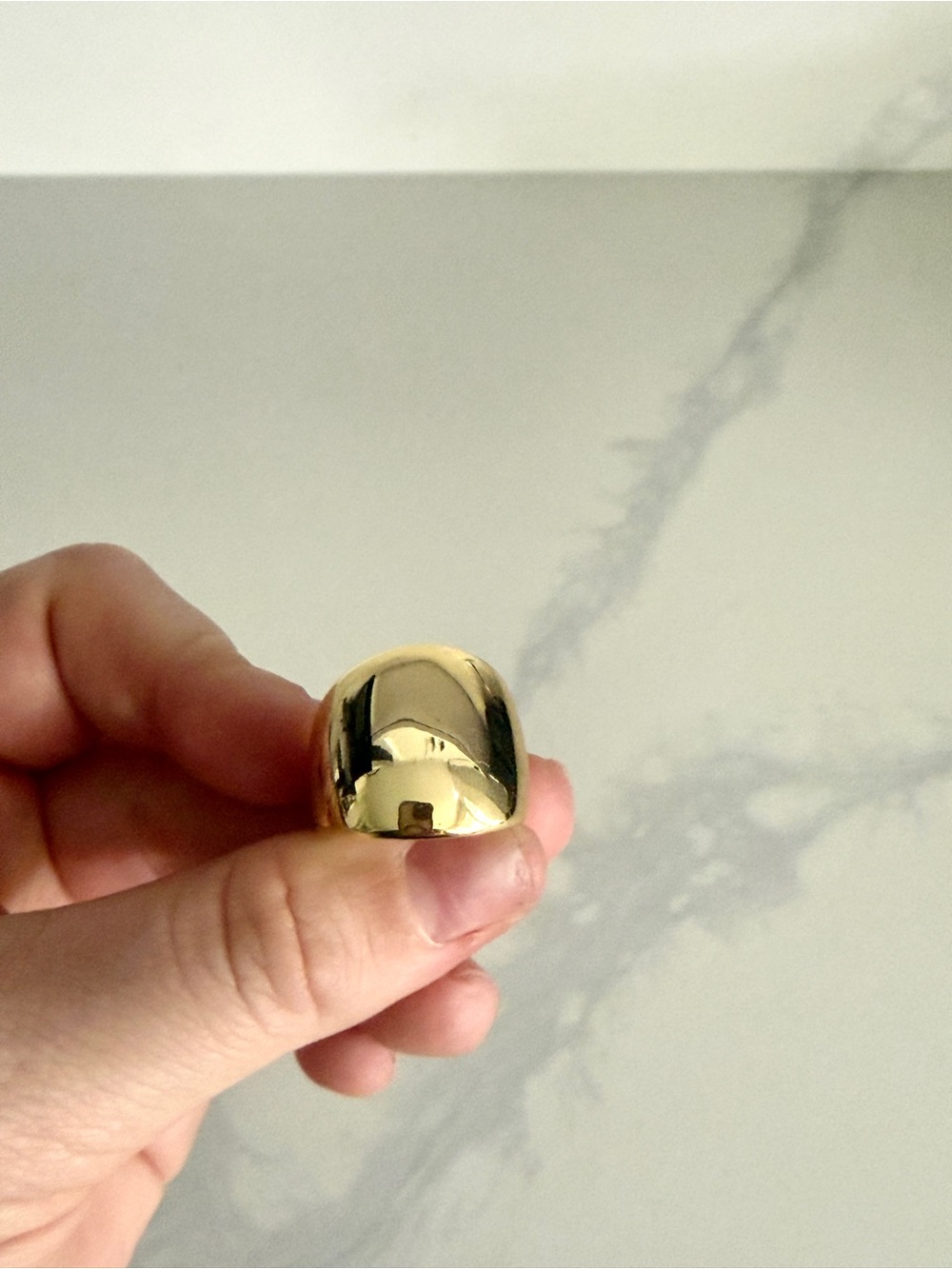 Gold Tone Statement Ring & Stackable Rings Set - Picture 3 of 6